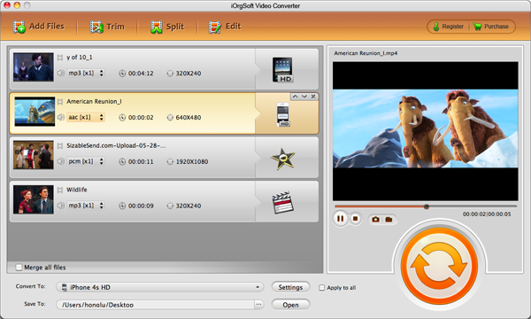 Convert MTS to PSP H.264, MPEG-4 .mp4 on Mac OS, Snow Leopard
