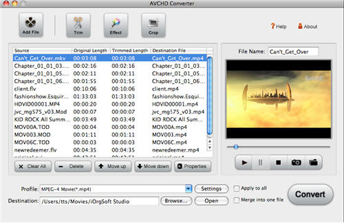 Mac MTS to MOV Converter